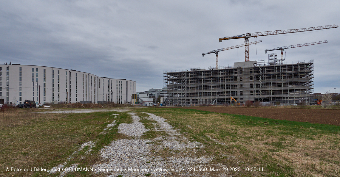 29.03.2023 - Baustelle REVO und Umgebung in Neuperlach